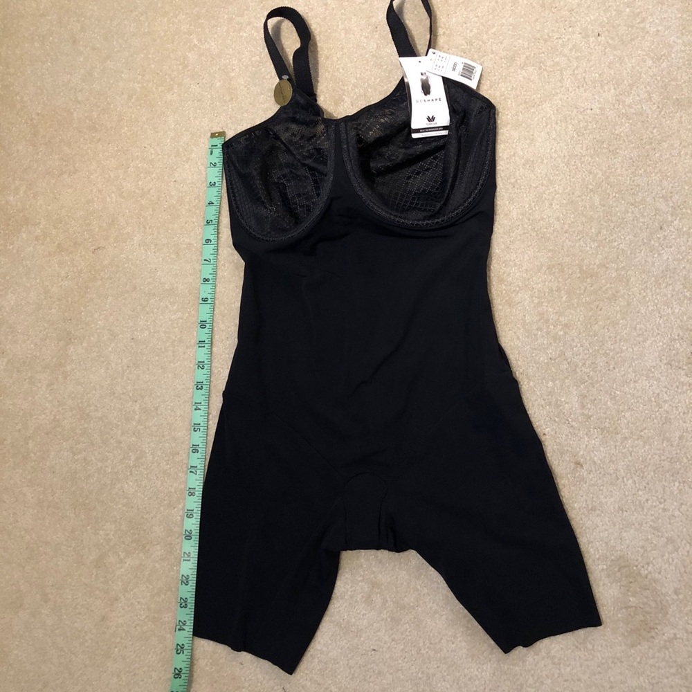 Wacoal Black Bodysuit Shapewear With Minimizer Bra
